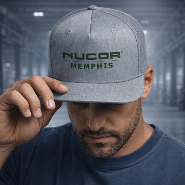 Pinch Front Structured Snapback Trucker Cap - 255 - Pinch Front Structured Snapback Trucker Cap Thumbnail